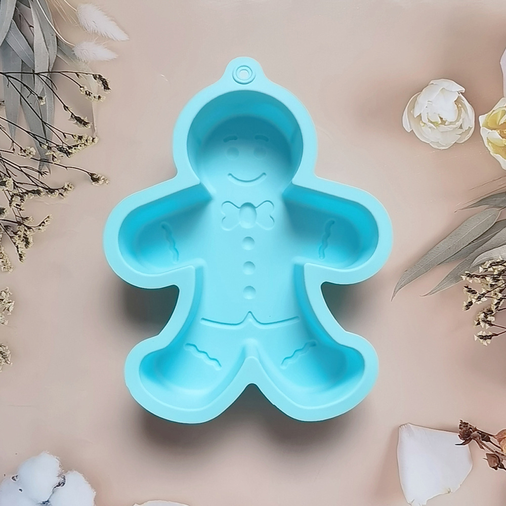 Silicone Snowman 65 molde de silicona pastel molde de pan postre cocina hornear harina de arroz