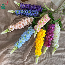 单枝风信子 金鱼草 婚礼拱门路引装饰绢花 酒店布景摆设花束假花