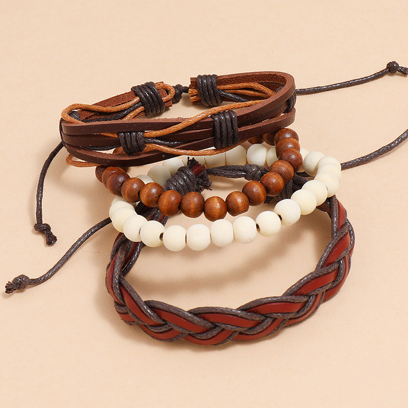 Simple woven leather bracelet