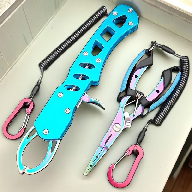 New Colorful Titanium Lure Pliers and Fish Control Pliers, a Complete Set of 2-in-1 Multifunctional Stainless Steel Fishing Tools