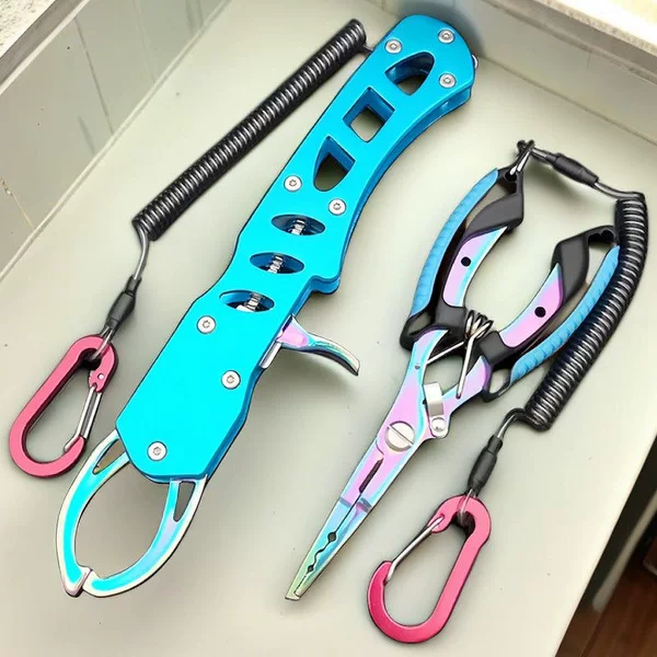 New Colorful Titanium Lure Pliers and Fish Control Pliers, a Complete Set of 2-in-1 Multifunctional Stainless Steel Fishing Tools
