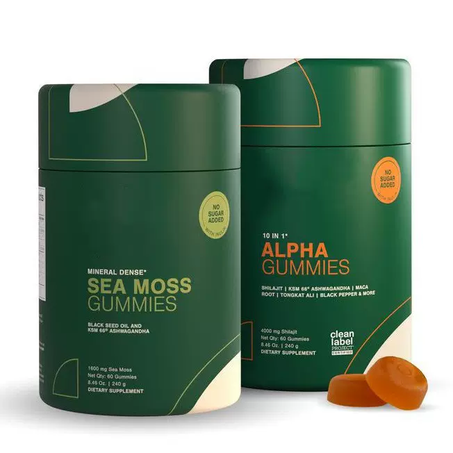 跨境亚马逊热卖品圆筒喜来芝软糖Shilajit gummies工厂直发OE M