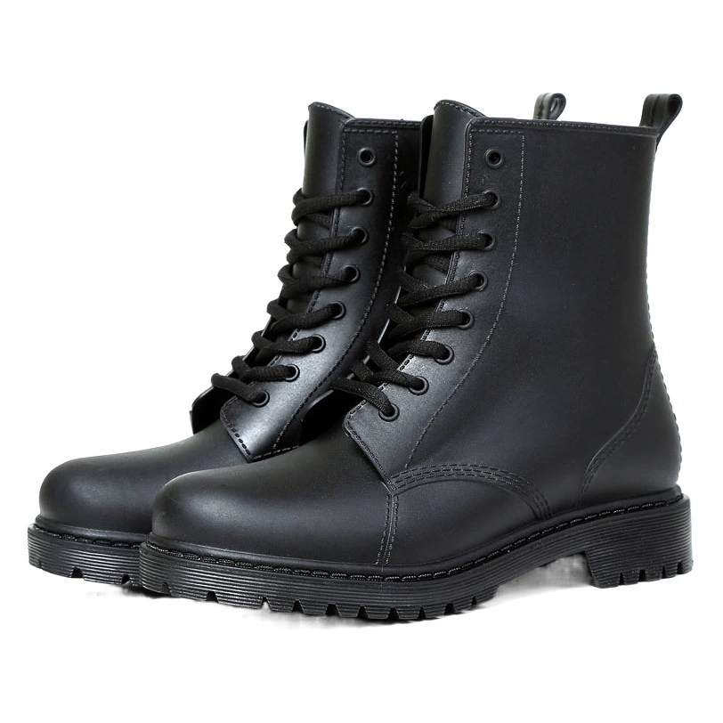 Мужские туфли Martin Factory Direct, короткие модные повседневные Нескользящие резиновые сапоги на шнуровке, резиновые сапоги для защиты труда для рыбалки