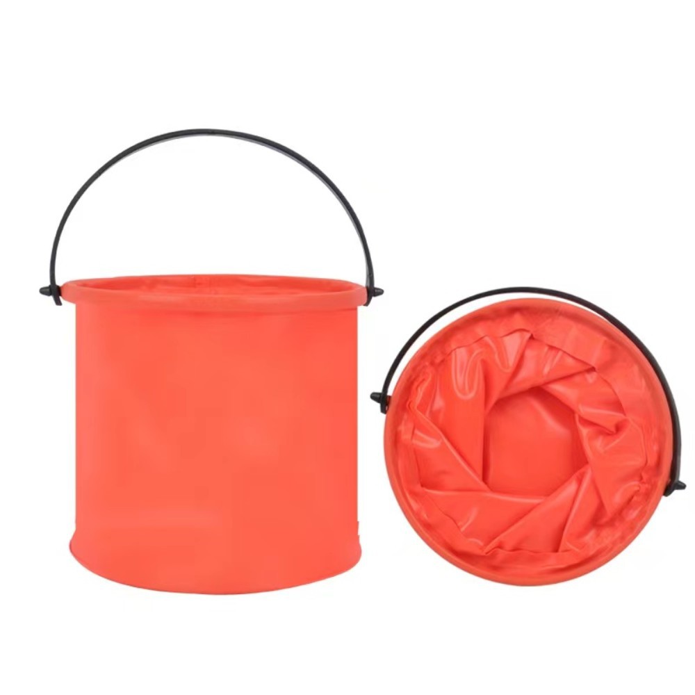 Cubo de lavado portátil plegable de la pluma retráctil de tamaño pequeño con compartimento cubo pequeño para pintar Cubo de playa sin compartimento