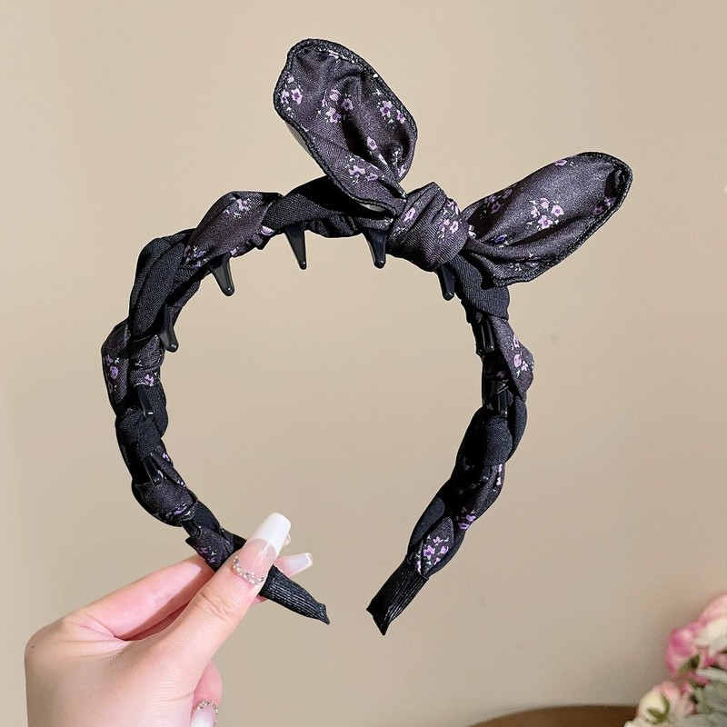 韩系高颅顶带齿波浪发箍女编发飘带头箍日常外戴洗脸专用发卡头饰|undefined