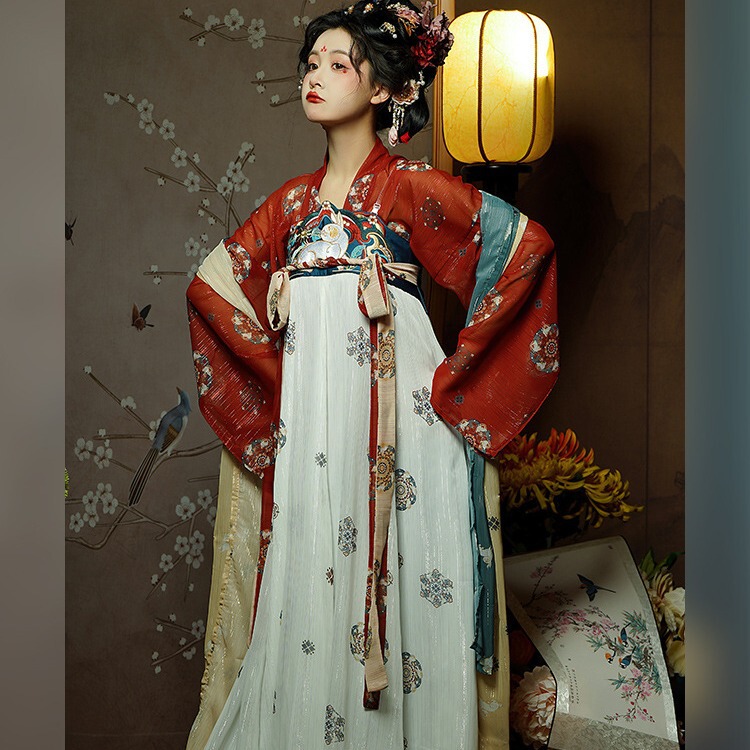 Light Hanfang [Golden Night Banquet] original genuine goods Hanfu women's spring and summer Tang style chest dress national style spring and summer thin