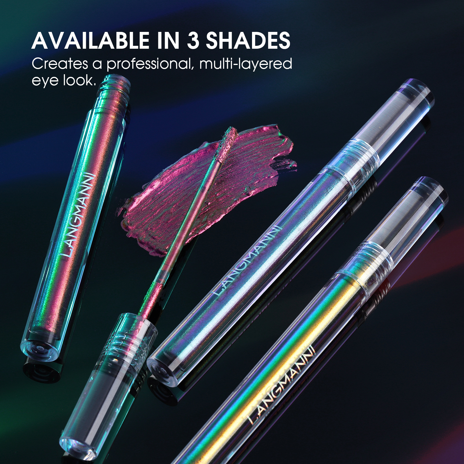 Langmanni Single Chameleon Liquid Eyeshadow shines with eyeshadow liquid eye makeup undefined