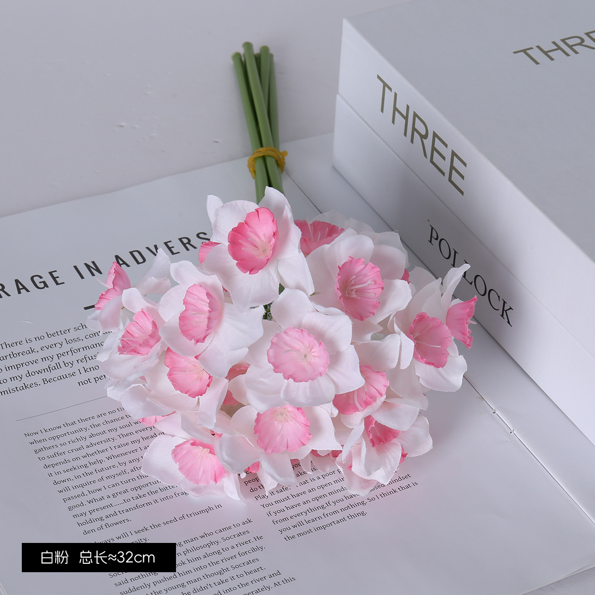 Simulación de flores de narcisos extranjeros mano de tela de seda narcisos estilo pastoral comercio exterior AliExpress Taobao narcisos