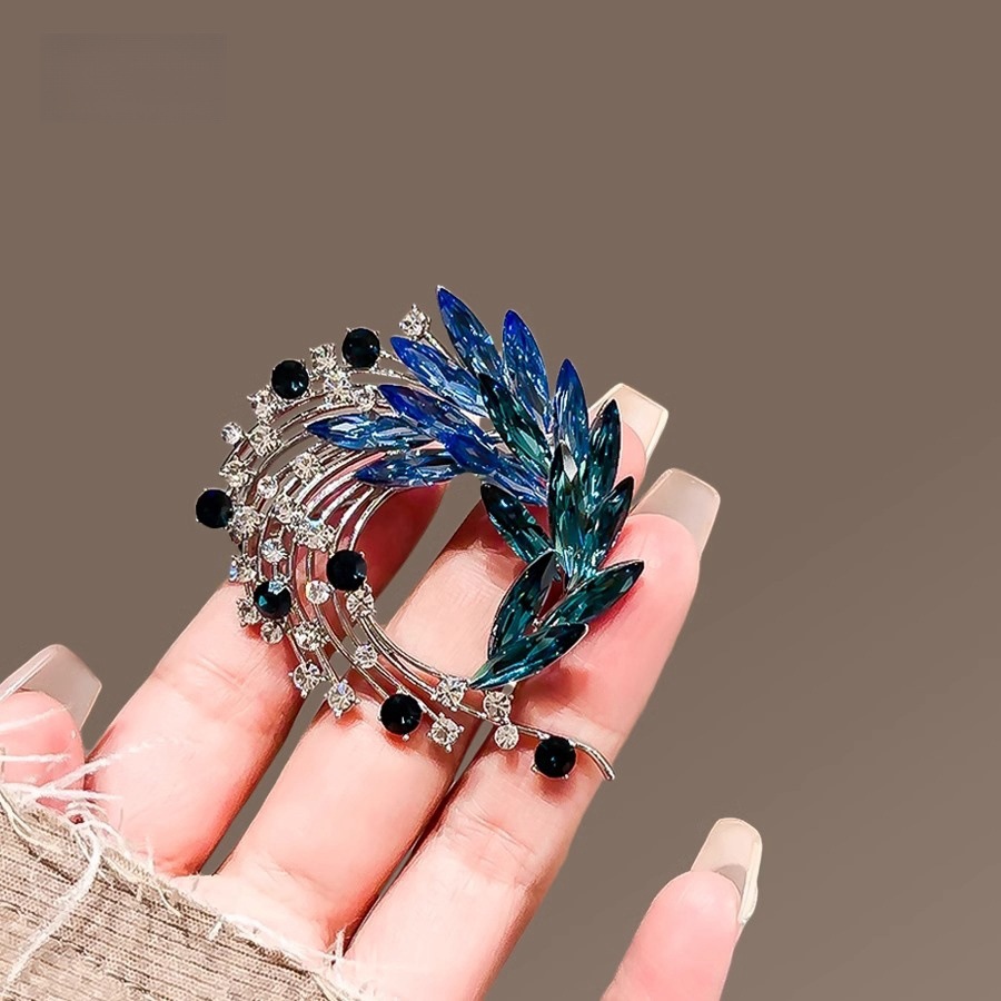 Broche de cola de fénix estilo chino para mujer corsage elegante_voghion.com