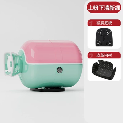 Motorcycle trunk — Waterproof Electric Vehicle Trunk - pink-green-white-circle-with-white-edges-customized-and-shipped-within-48-hours