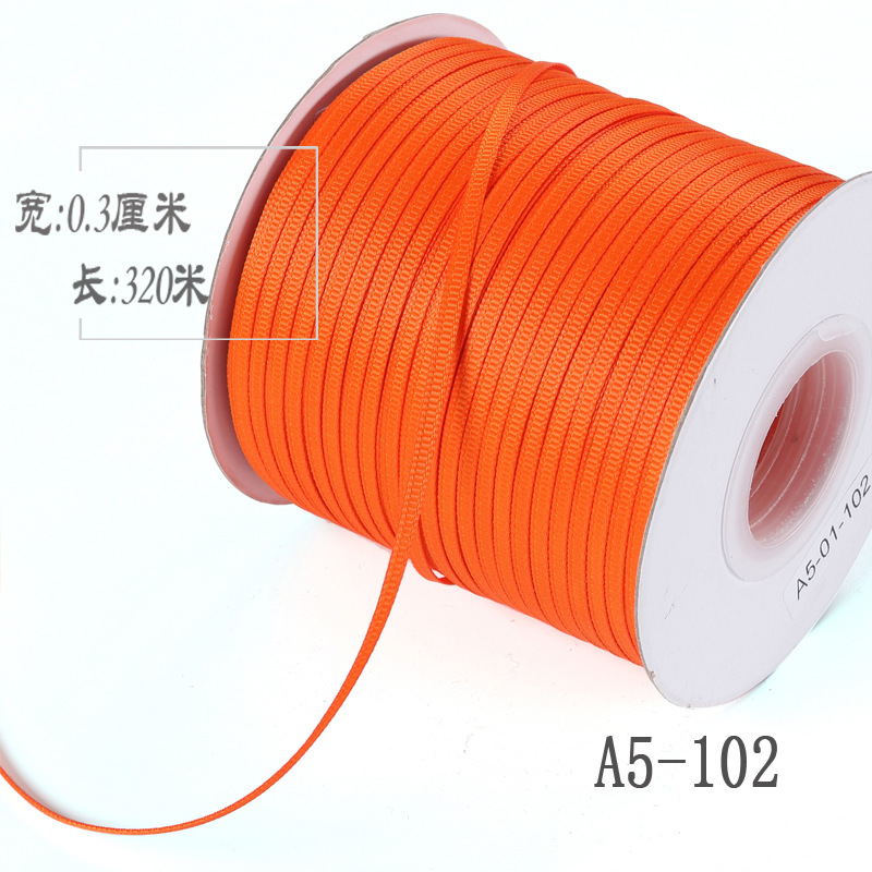 3mm de alta densidad costilla cinturón DIY cinta colgante etiqueta marcador embalaje cinta delgada cuerda de hilo