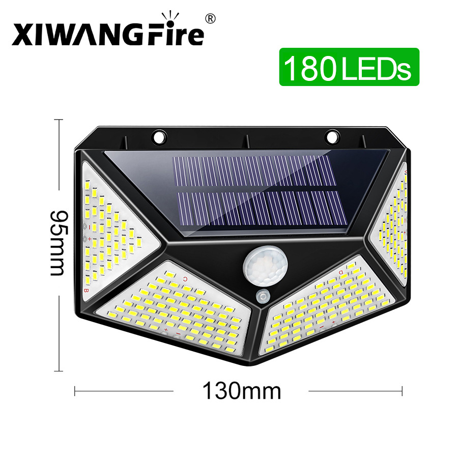 Venta caliente transfronteriza LED iluminación de jardín solar lámpara de pared inducción del cuerpo humano lámpara solar tipo de montaje en pared al aire libre