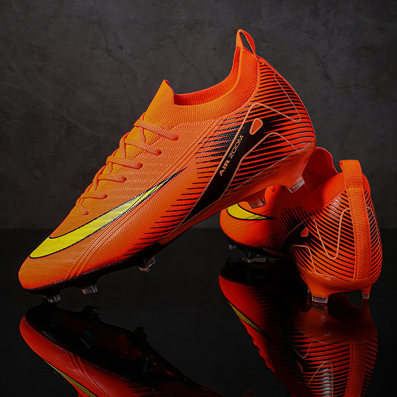 New Adult Football Shoes Cross-Border Ronaldo Men's and Women's Youth Kidsren's Students Long Spikes Ag Broken Spikes Tf Training Shoes