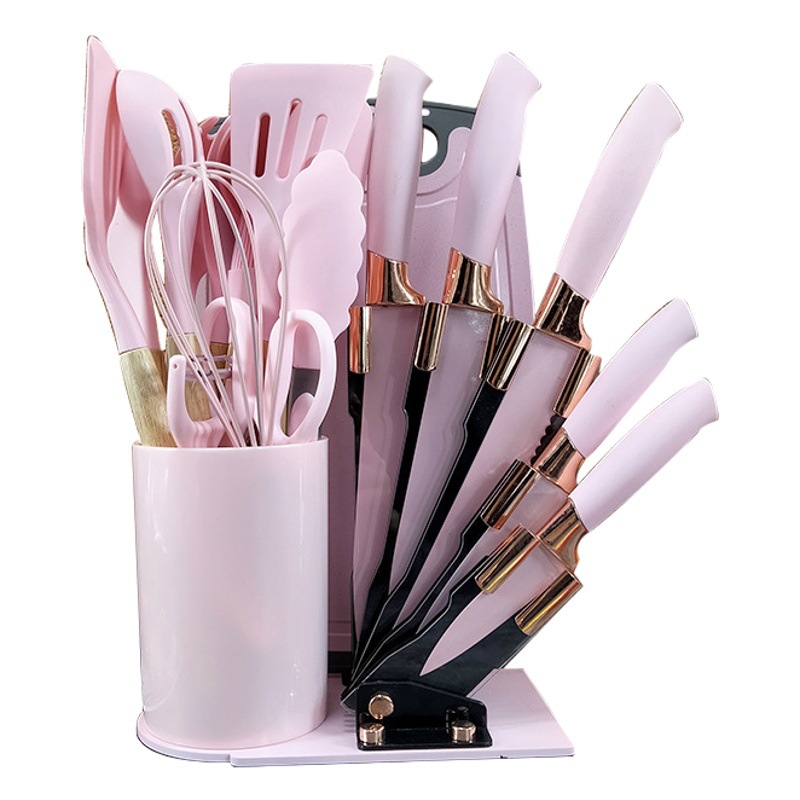 Nuevo utensilios de cocina de silicona 20 piezas cuchillo de cocina antiadherente espátula cuchara de sopa traje herramientas de cocina suministro transfronterizo