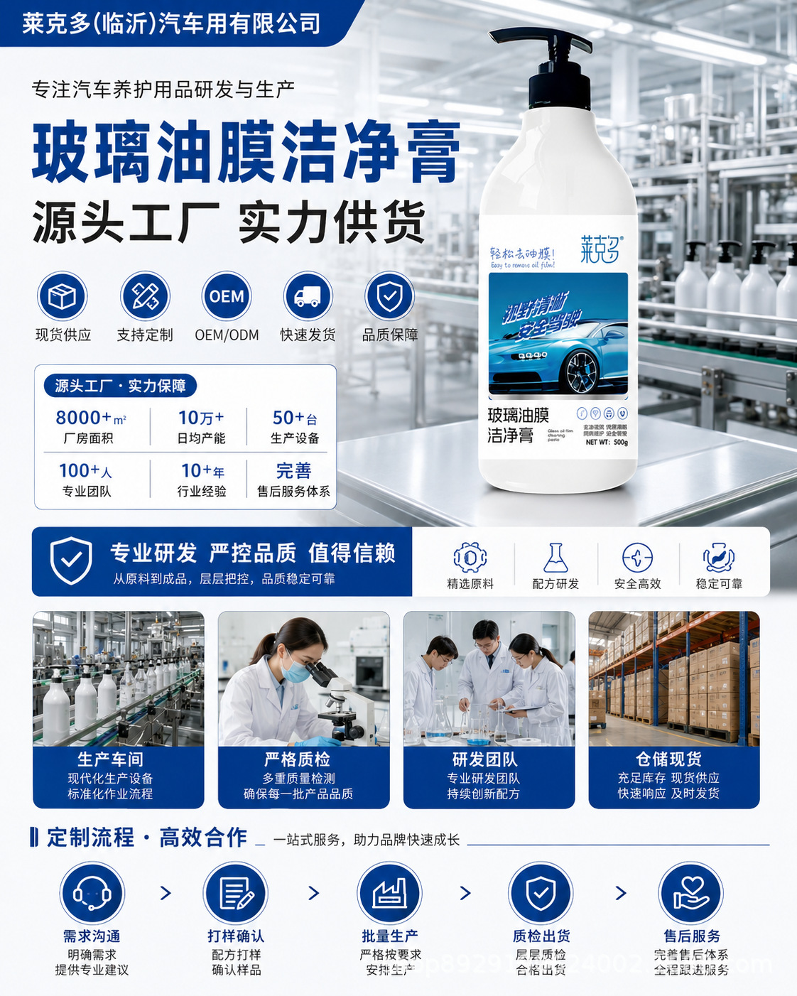 Car Oil Film Remover Paste, Deep Glass Cleaning Liquid, Cleaning Agent from the Source Factory, Specialized for Car Windows to Remove Oil