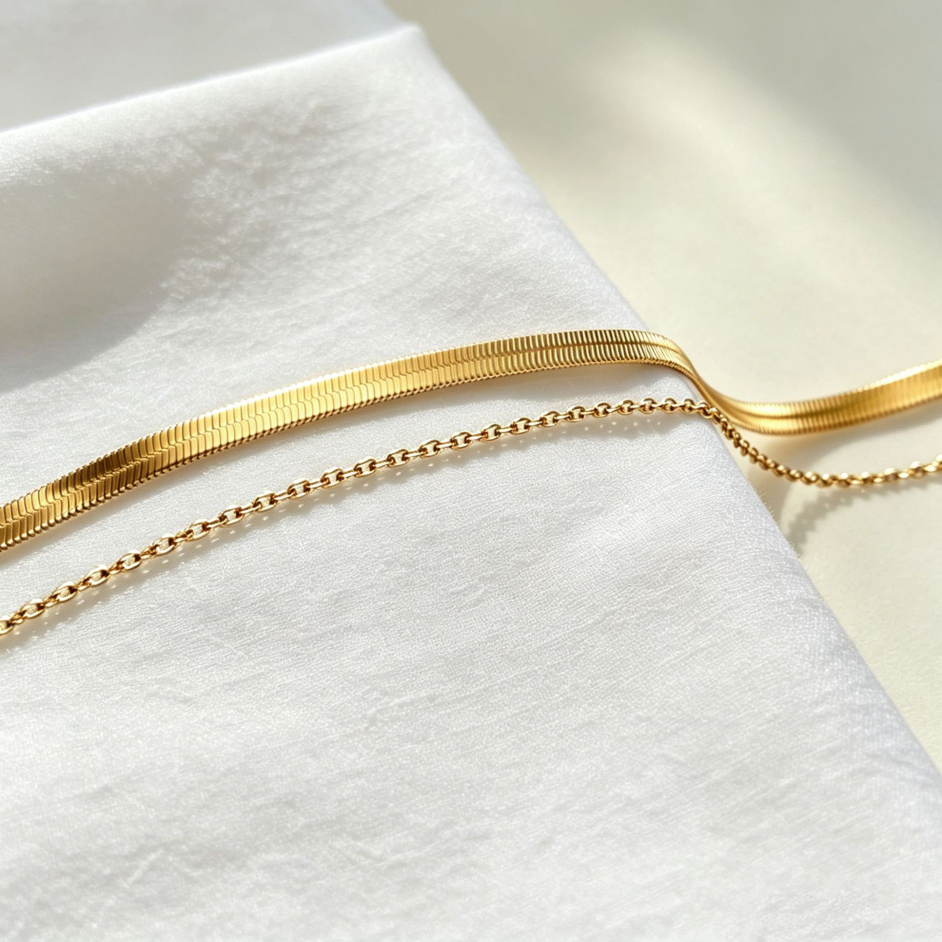 Europa y los Estados Unidos populares transfronterizos doble cadena de hueso de serpiente cubana de tobillas de mujer dorada de acero inoxidable 18 dorado