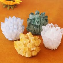 天然水晶水晶簇摆件水晶原石消磁观赏晶簇风水桌面工艺品批发