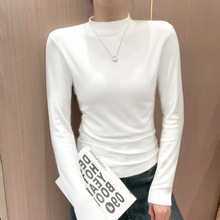 半高领打底衫女2025新款外穿百搭春季经典内搭长袖修身款上衣#181