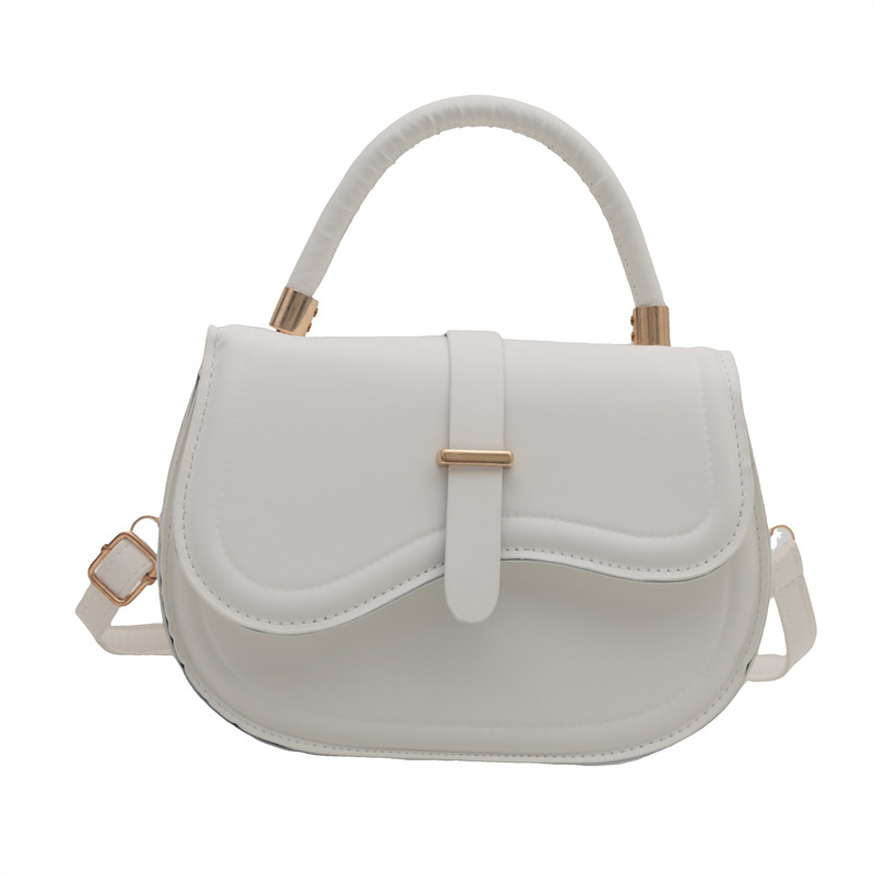 Bolsa de silla de colores caramelo 2024 primavera nueva moda de color sólido bolso de hombro inclinado