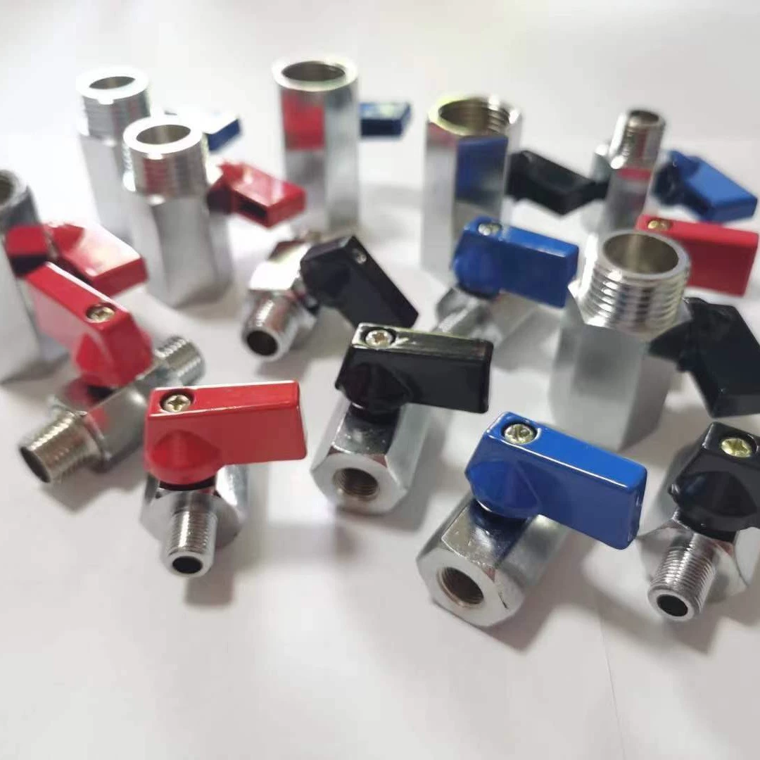 Готовый запас, латунный мини-шаровой кран, шестигранный шаровой кран, мини-шаровой кран для пескоструйной обработки, полированный мини-шаровой кран