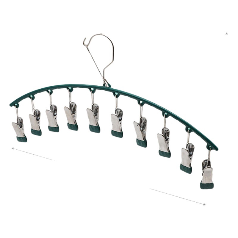 Colgador de calcetines de secado transfronterizo Clip múltiple de acero inoxidable Estante de almacenamiento de sombrero multifuncional Percha de ahorro de espacio Clip de calcetines