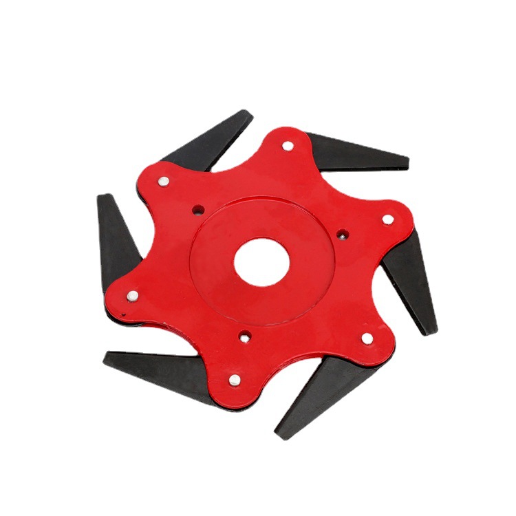 割草机六叶刀打草机打草头草坪除草头甩刀硬合金锰钢刀片批发