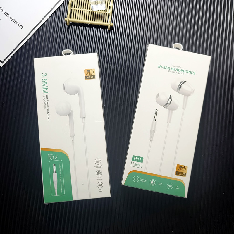 线控耳机 适用于安卓3.5圆孔/平耳入耳 带塑封膜开窗礼品耳机现货