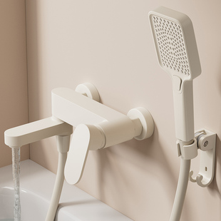 All-Copper Bathtub Faucet Hot and Cold Shower Head Set Home Bathroom Bathroom Mixing Valve Wall Outlet