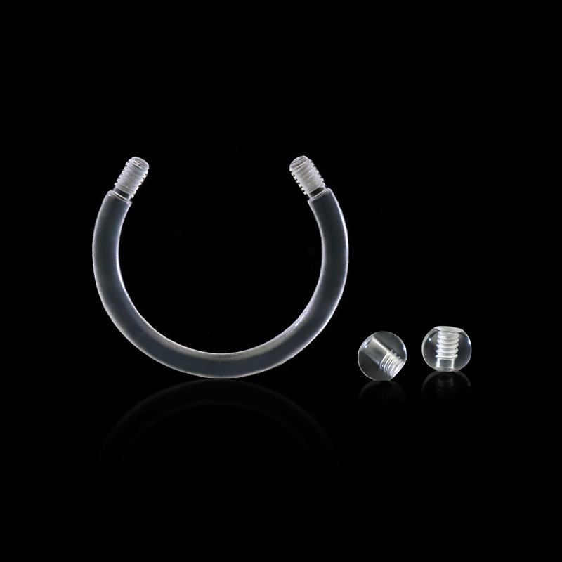 Transparenter U-förmiger Nasenstecker Ohrschmuck_voghion.com