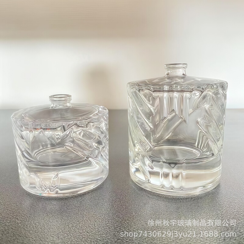 玻璃香水分装瓶现货透明喷雾瓶按压卡口圆柱形包装香水瓶空瓶高档|undefined