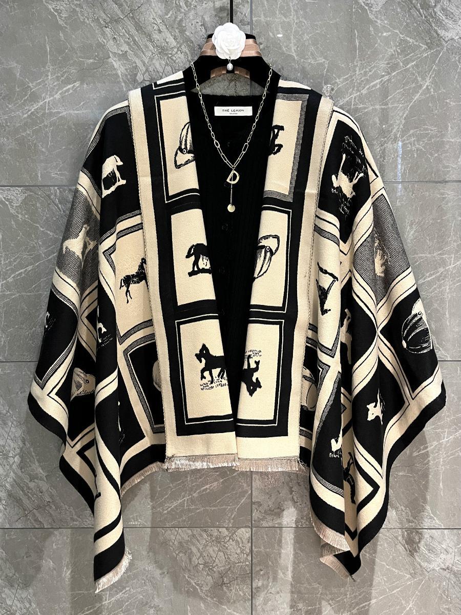 Designový nový šátek 2024 pro ženy, podzimní a zimní šátek s módní, luxusní teplou šálou_voghion.com