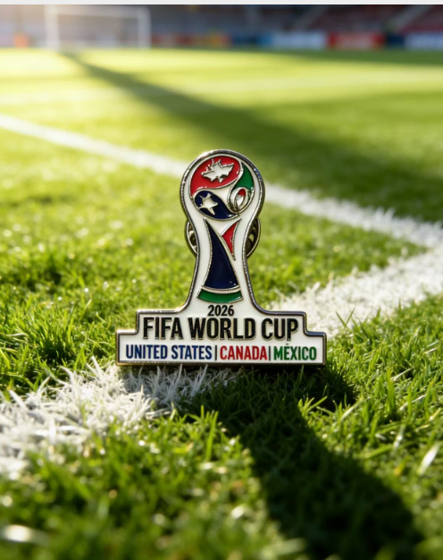 2026 Estados Unidos, Canadá, México, broche de la Copa del Mundo, aleación de goteo de aceite, recuerdos, actividades deportivas, accesorios, mochila