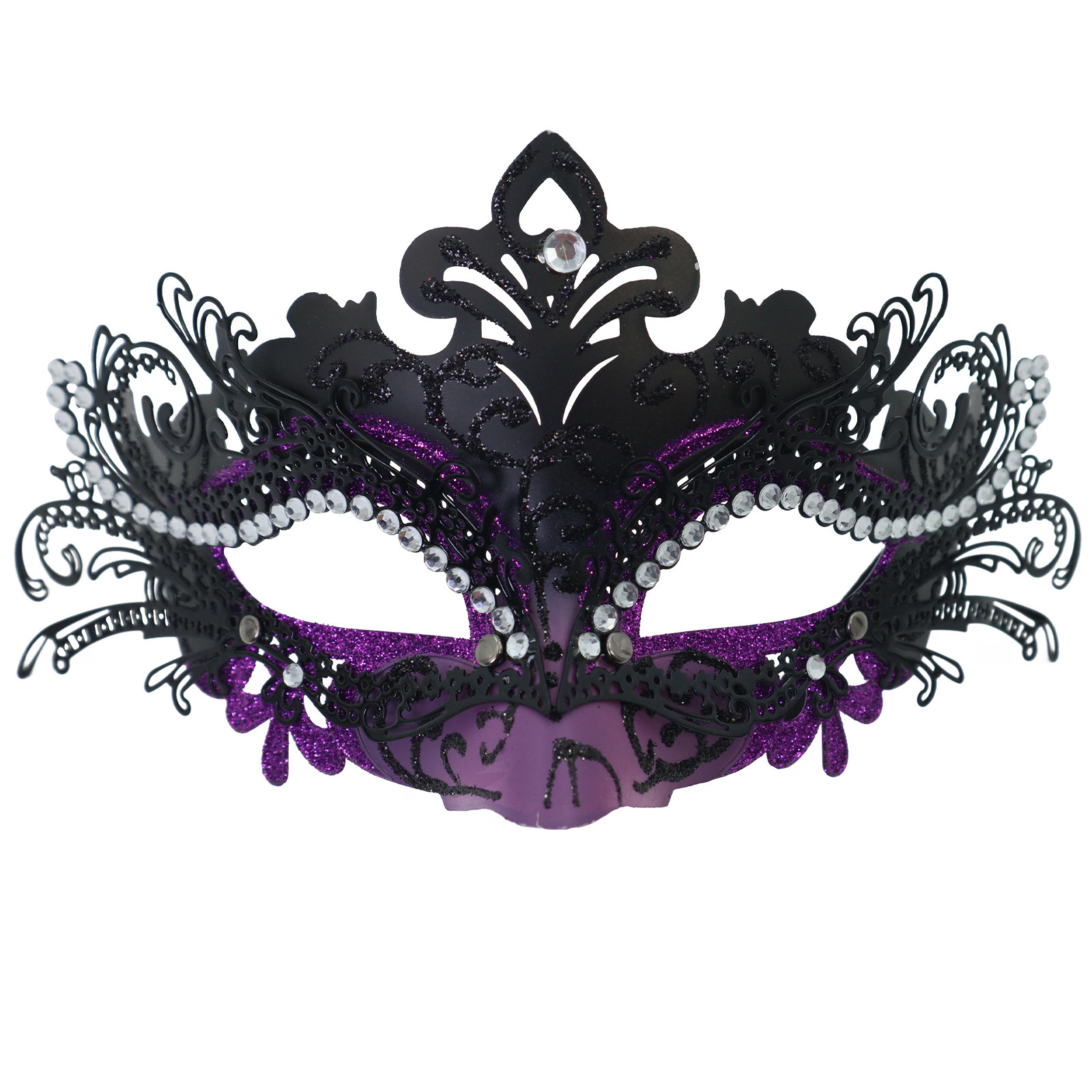 Ventas transfronterizas máscaras de hierro forjado de plástico de alta calidad máscaras de maquillaje de plástico pintadas máscaras de carnaval