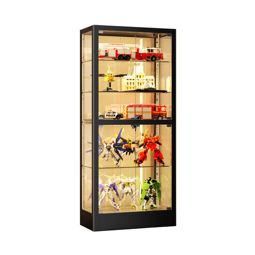 Hand-made cabinet Lego display cabinet with light tempered glass cabinet household dust-proof storage shelf toy display cabinet wine cabinet