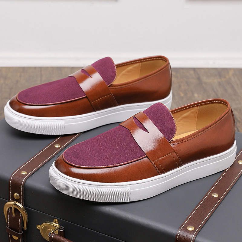 Zapatos de hombre grandes nuevos zapatos de cuero casuales, zapatos de moda, zapatos de Lefour, moda, zapatos de cuero de alto nivel bajo, estilo británico, al por mayor