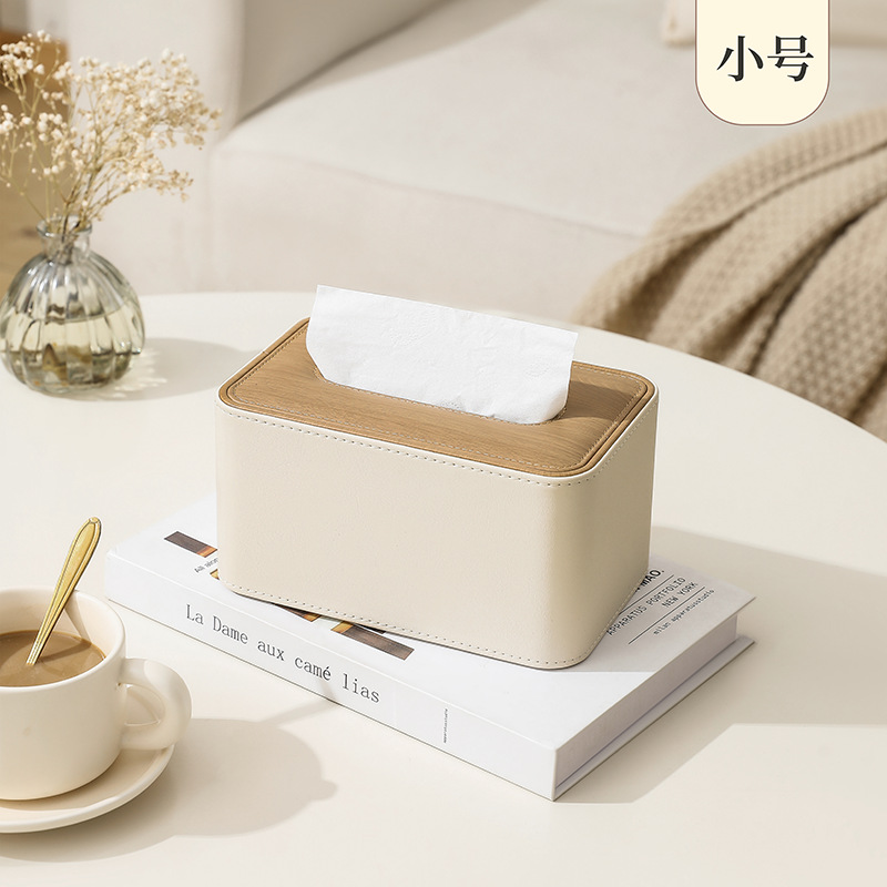 Caja multifuncional de toallas de papel hotel control remoto caja de cuero 2 - en - 1 caja de dibujo de papel de escritorio de la sala de estar impresión