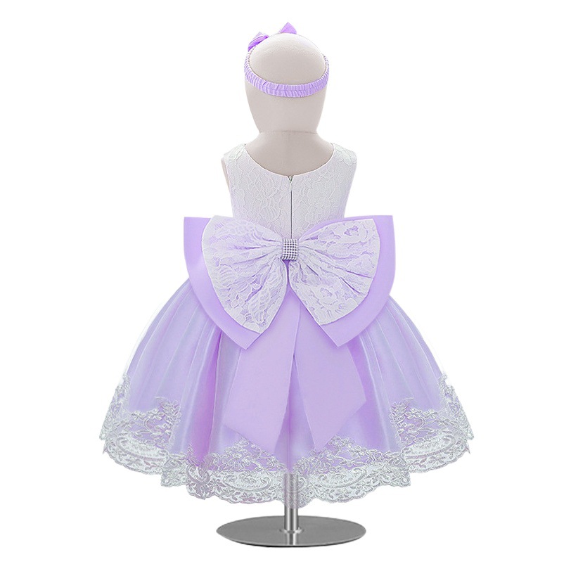 Yanmeila Baby Girl Dress Little Princess Lace Color-Blocking Baby One-Year-Old Summer Ready-Stock Baby Cape Cloak