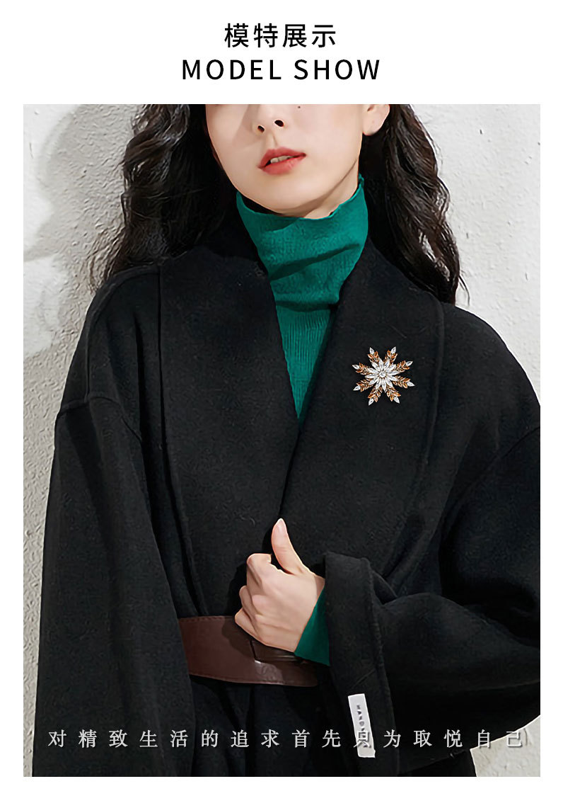 时来运转雪花胸针原创设计时尚优雅个性胸花新品网红潮