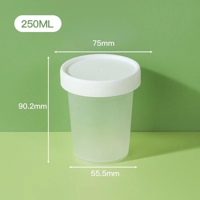 Taza de hierba, pudín de pera asada, yogur helado, postre resistente al calor y resistente al frío, taza de embalaje, caja de embalaje de frutas, barril