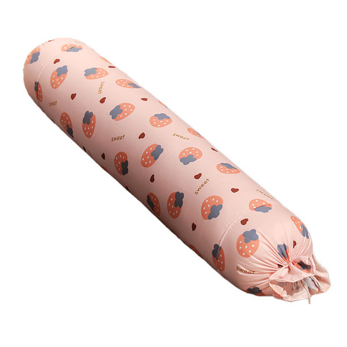 Cartoon animal fruit candy cylinder long pillow plush toy knee pillow with removable inner sleeve