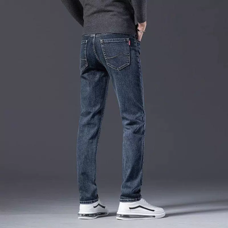 Джинсы, брюки для отдыха, для подростков, свободный прямой крой, slim fit