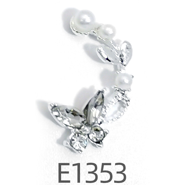 Internet celebridad nueva aleación de uñas joyería diamante lote mixto Opal mariposa perla abeja uñas rhinestone fábrica al por mayor