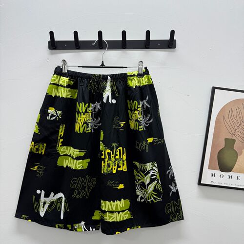 Summer cotton satin pajama shorts for men, 56 cm, with pockets, wearable outside, plus-size home leisure.