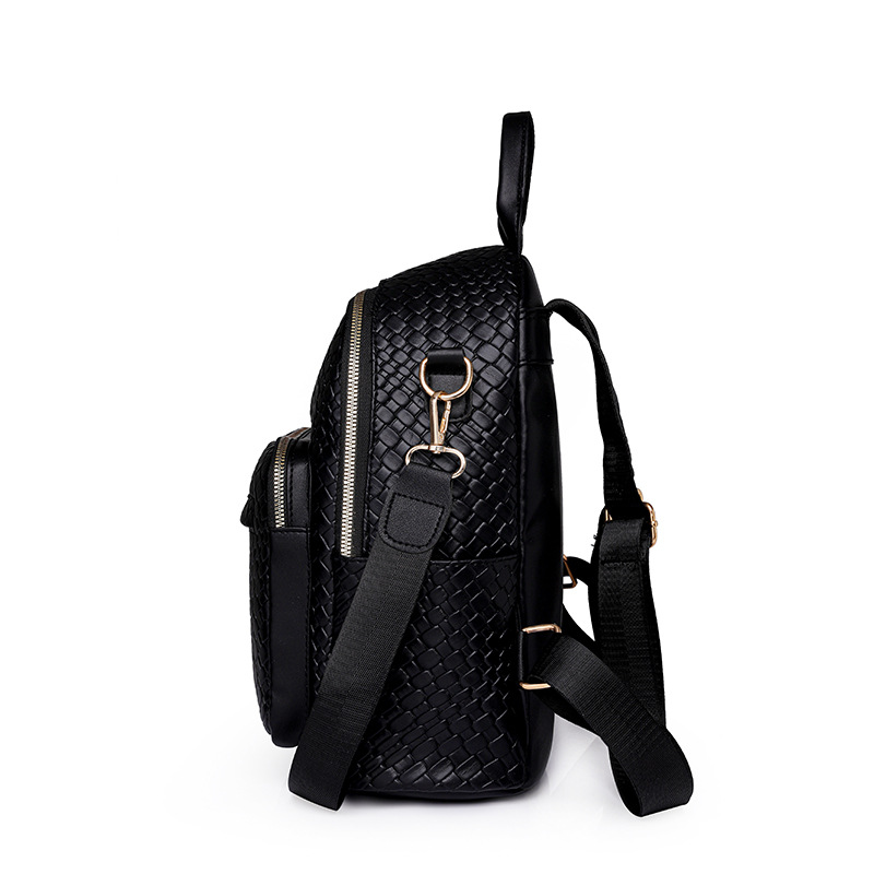 Fábrica al por mayor 2023 invierno nuevo estilo casual mujer cuero suave mochila de viaje multifuncional tejido de moda