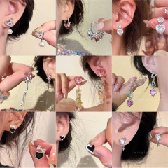 Ins風真珠愛イヤリング女性洗練された小衆百合高級感ピアス925銀針爆金耳飾り卸売り