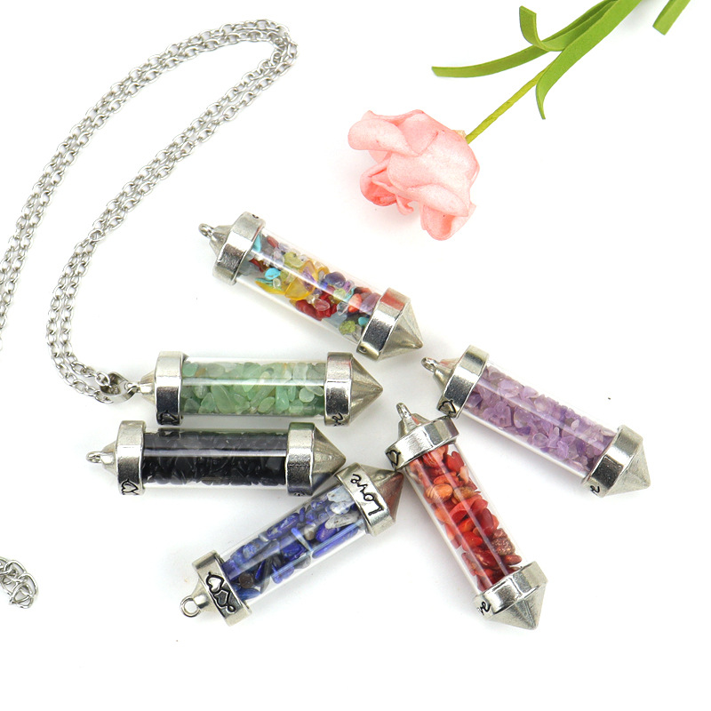 Retro Ing Bottle Crystal Plating Pendant Necklace 1 Piece display picture 5