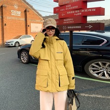 工装派克羽绒棉服女2025冬新款中长款加厚保暖收腰修身冲锋衣外套