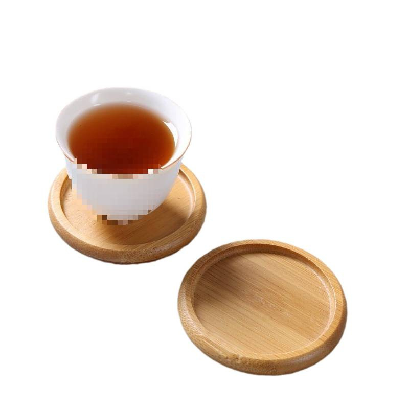 Guochao nuevo bambú taza almohadilla de taza cuadrada redonda porta taza kung fu ceremonia del té accesorios de arte de bambú herramientas de ceremonia del té