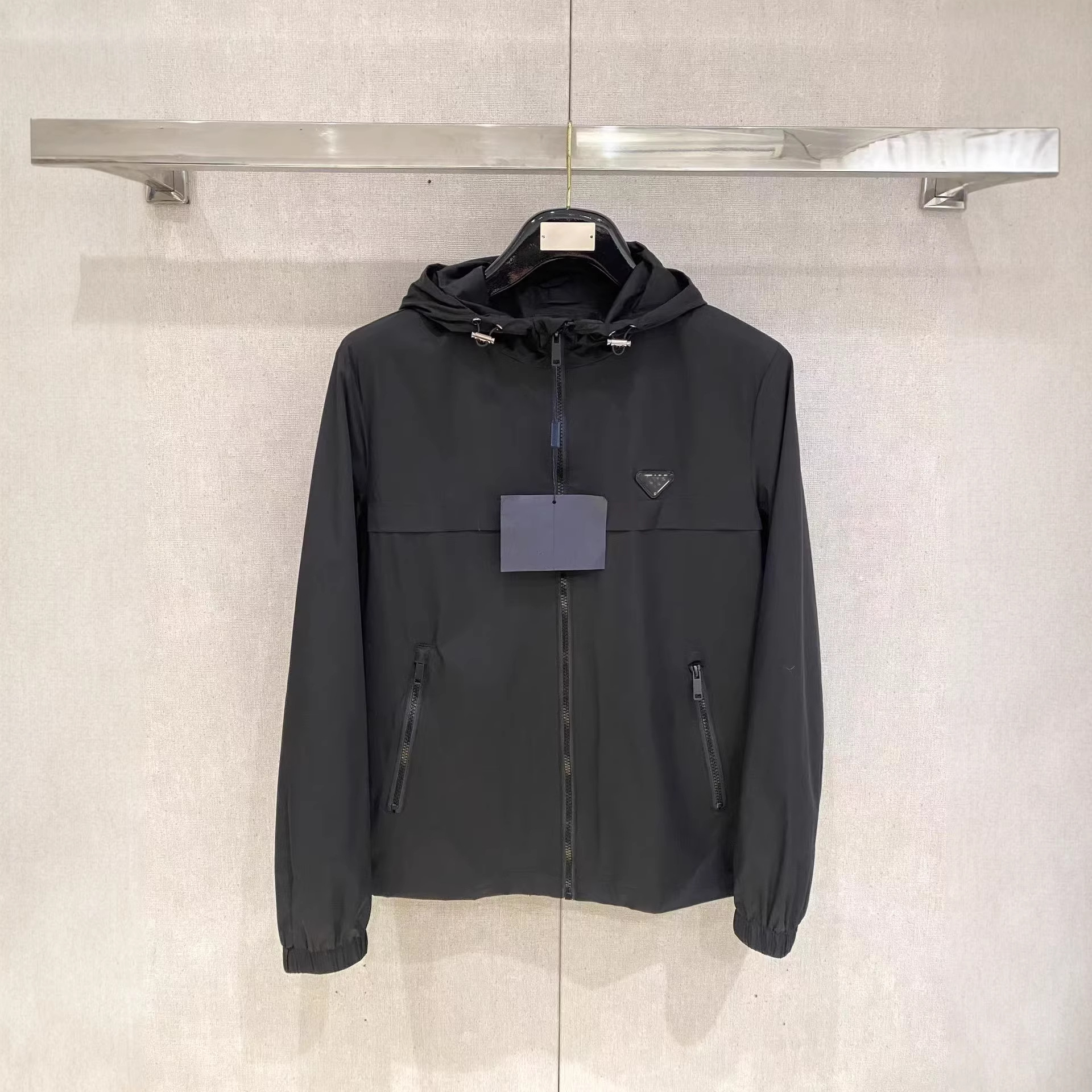 Correct Version in Stock High-Quality P Brand New Chest Logo Lightweight Jacket Coat Fashion Versatile Unisex