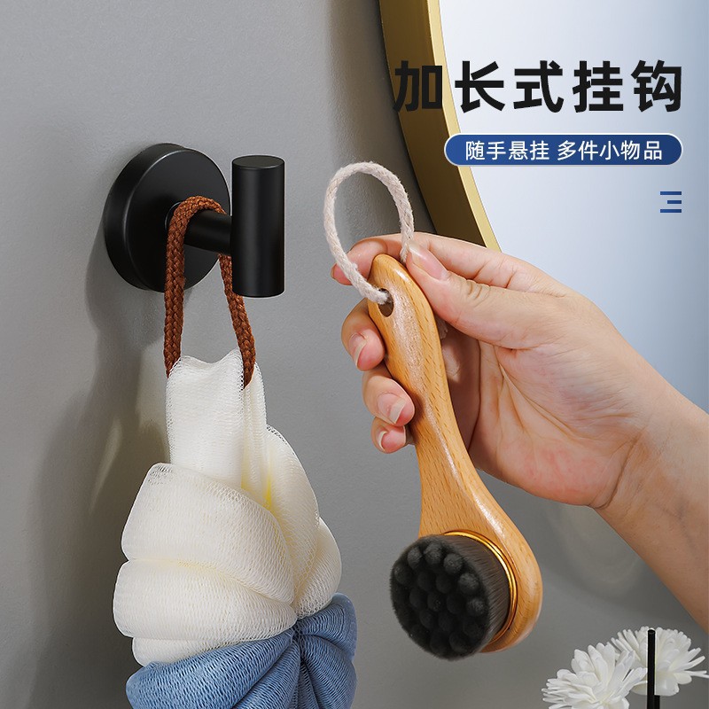 Acero inoxidable transfronterizo baño colgante conjunto de toallas de baño grueso toallas de toallas de toallas de un solo gancho de anillo de toallas